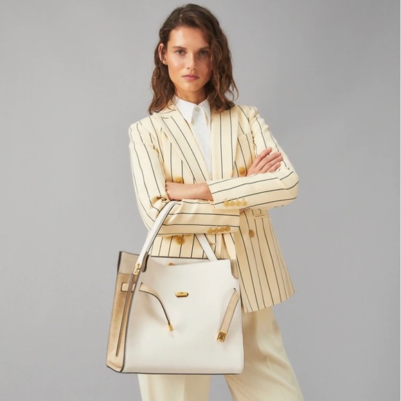 Like New Authentic TORY BURCH Lee Radziwill Double Bag - Picture 2 of 9